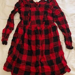 Wonder Nation Red and Black Plaid Kids Dress